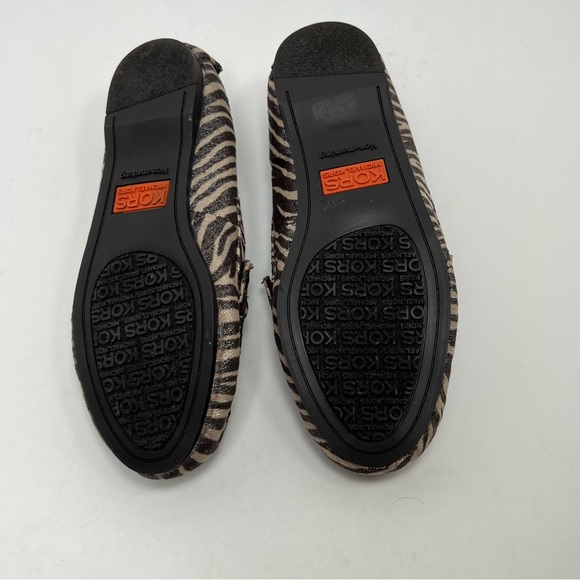 NWT Michael Kors Girls Metallic ZOEY Animal Print Loafers Zebra Giraffe Sz 13Y - Picture 10 of 12